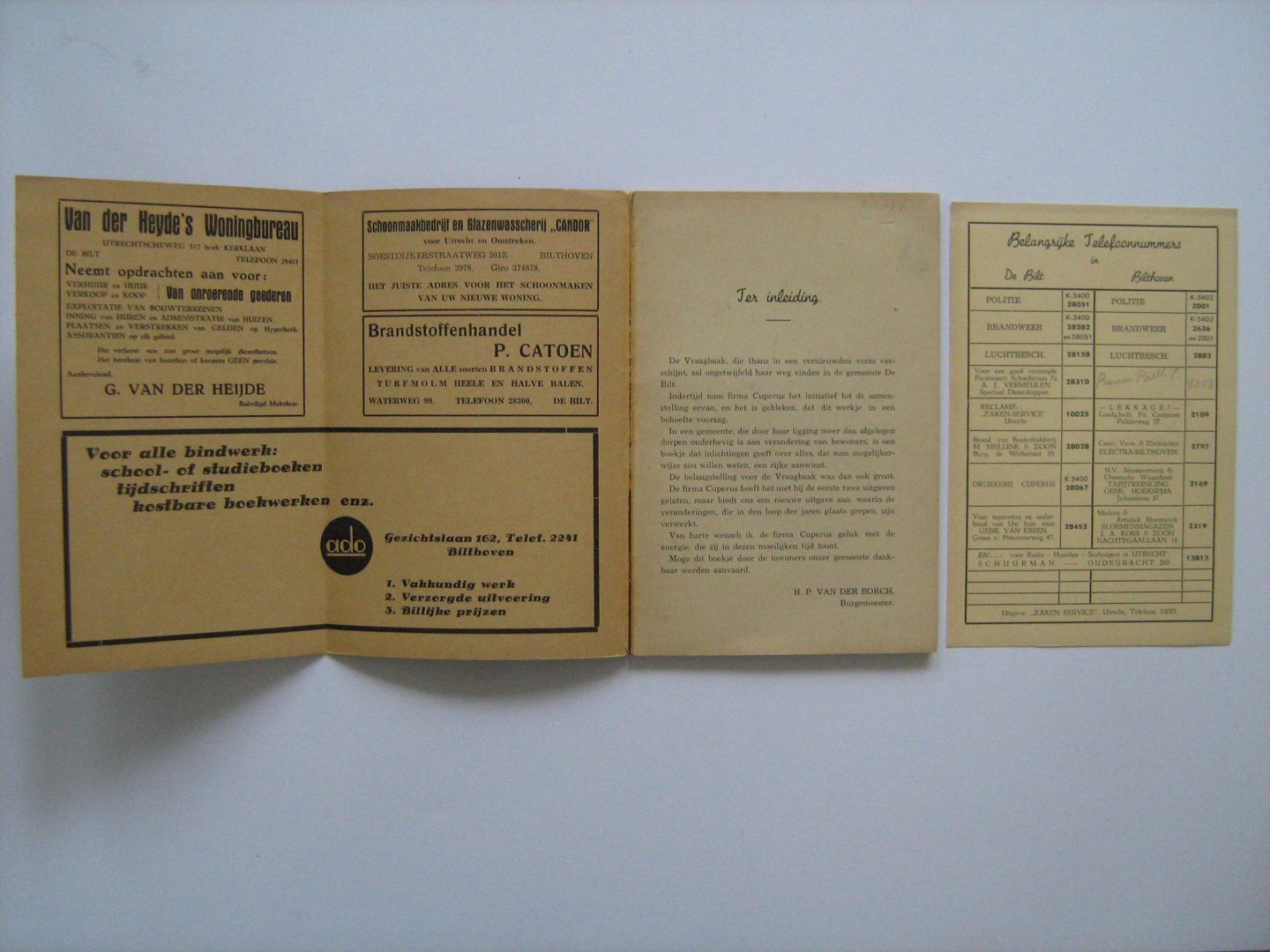  - Gids DE BILT voor Plaatsgenoot en Vreemdeling 1941 - De Vraagbaak voor de Gemeente De Bilt