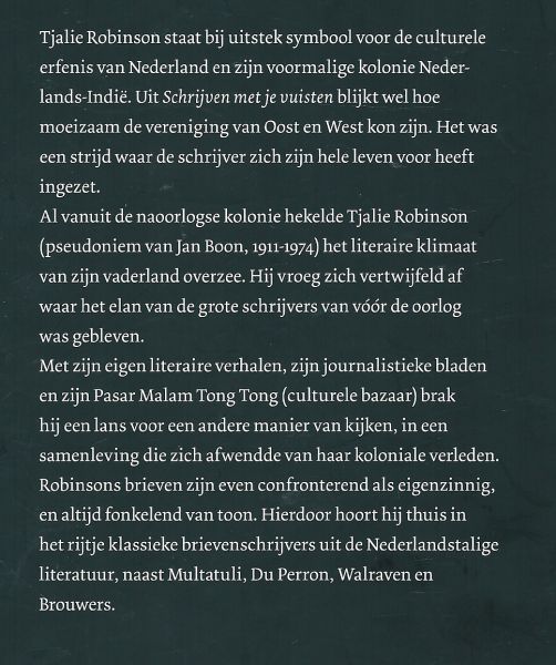 Willems, Wim (Bezorger en inleider) - Schrijven met je vuisten  Brieven van Tjalie Robinson