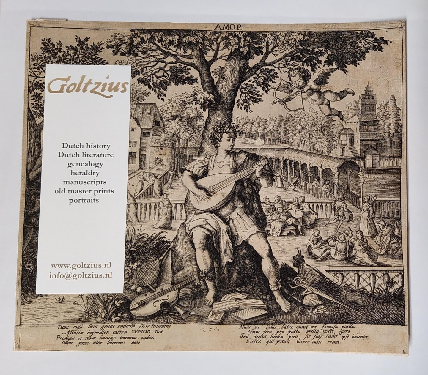 copy after Vos, Maarten de (1532-1603) after Sadeler, Raphael I (1560-1632) - AMOR (four allegorical prints)