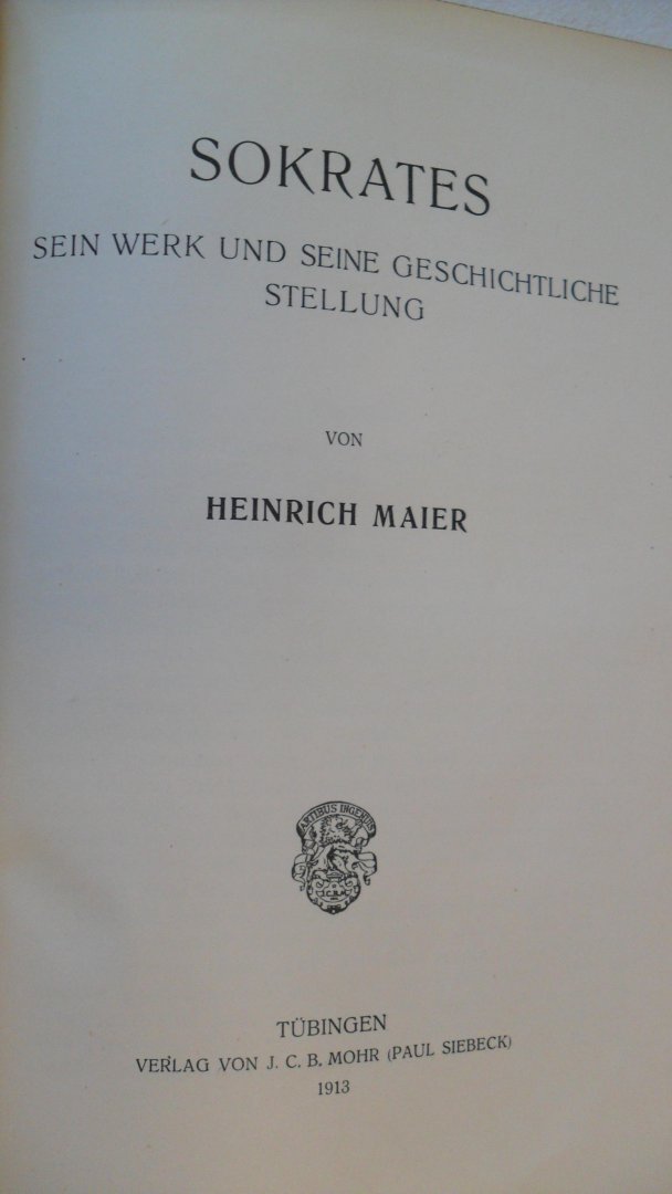 Maier Heinrich - Sokrates