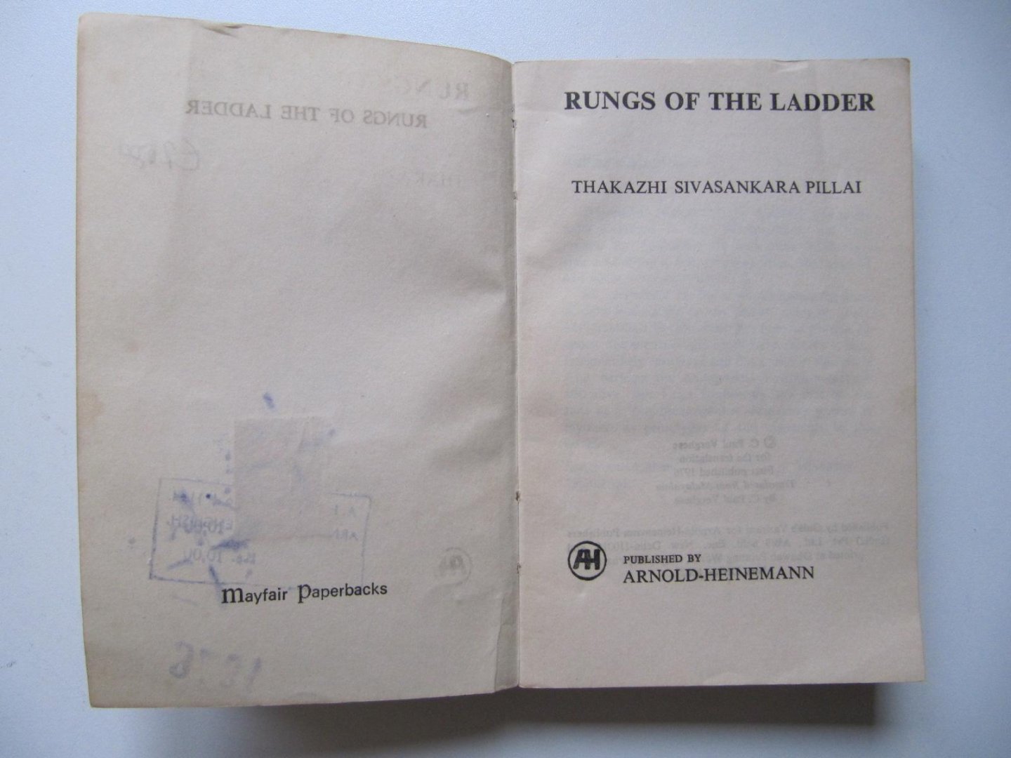 Thaazhi Sivasankara Pillai - Rungs of the Ladder
