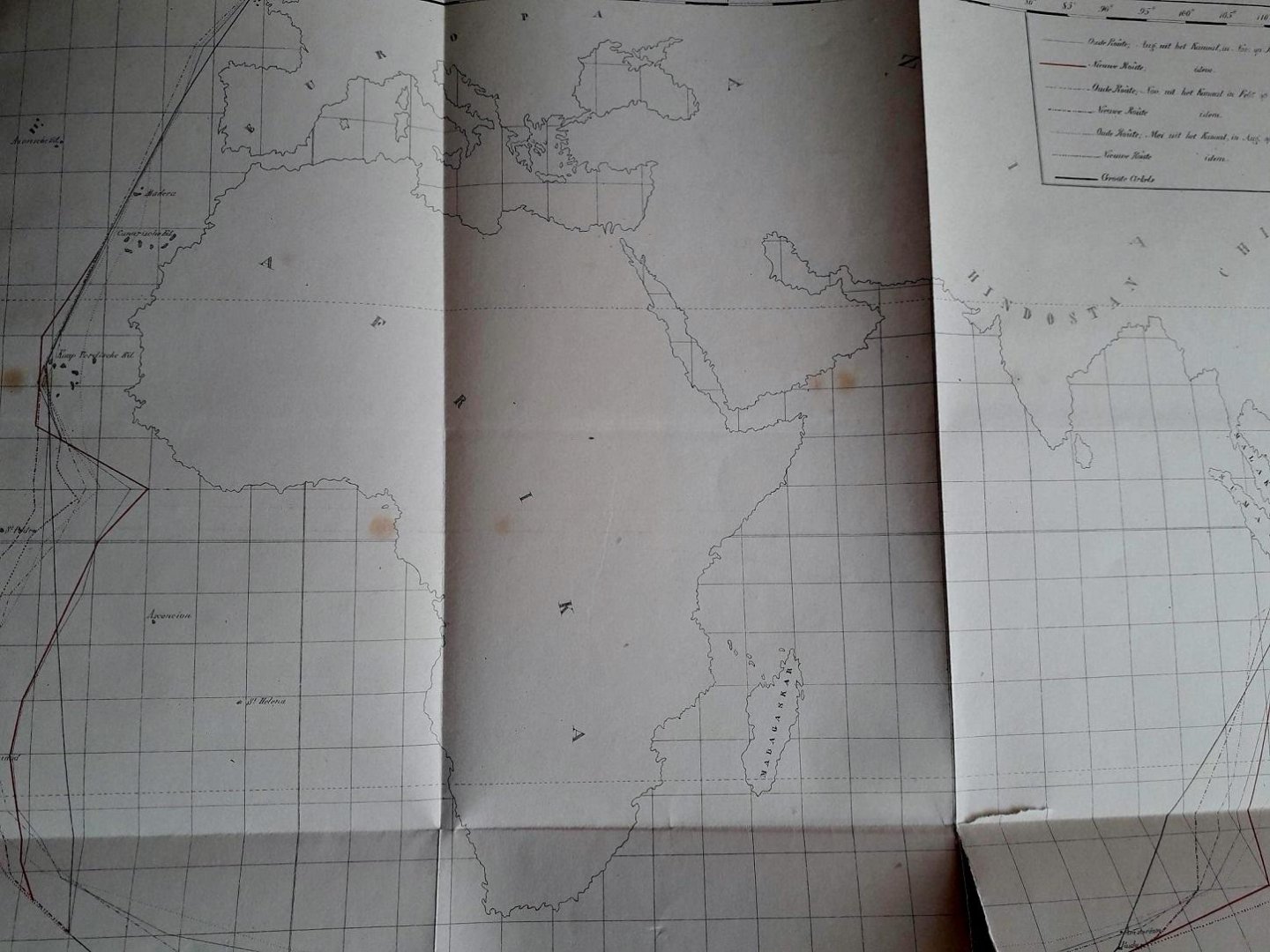 Gogh, J. van (voorberigt) - Uitkomsten van wetenschap en ervaring aangaande winden en zeestroomen in sommige gedeelten van den Oceaan. Snijpunten van het Kanaal naar Java. Twee delen. KNMI publicatie 11 delen 2 en 3