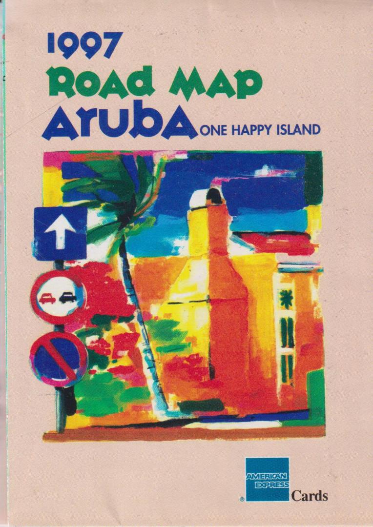  - 1997 Road Map Aruba - One happy island