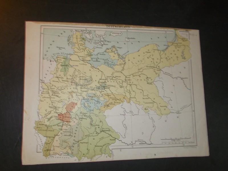 antique map. kaart. karte. - Duitschland (Deutschland).