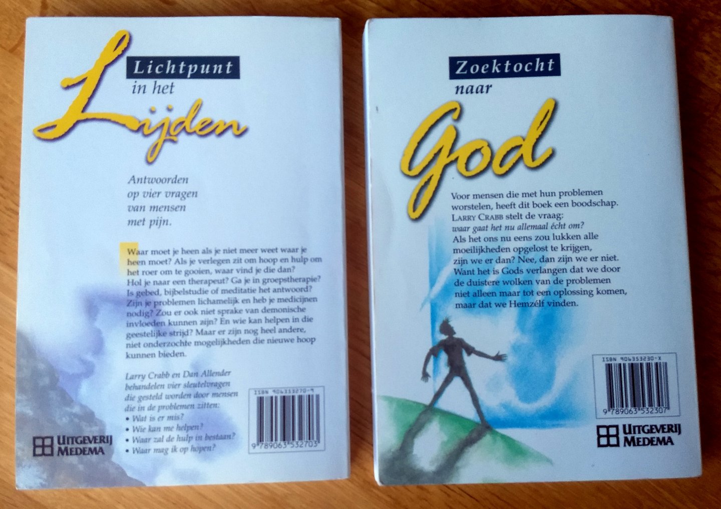 Crabb, Larry. - ZOEKTOCHT NAAR GOD + LICHTPUNT IN HET LIJDEN -antwoorden op vier vragen van mensen met pijn