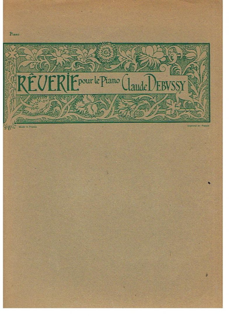 Émile - Nerini - Claude Debussy - Rêverie pour le piano