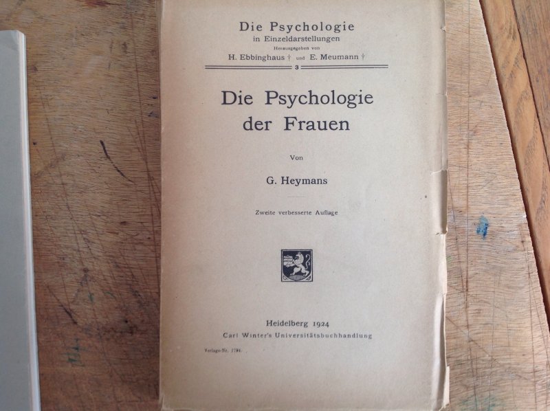 G.Heymans - Die Psychologie der Frauen