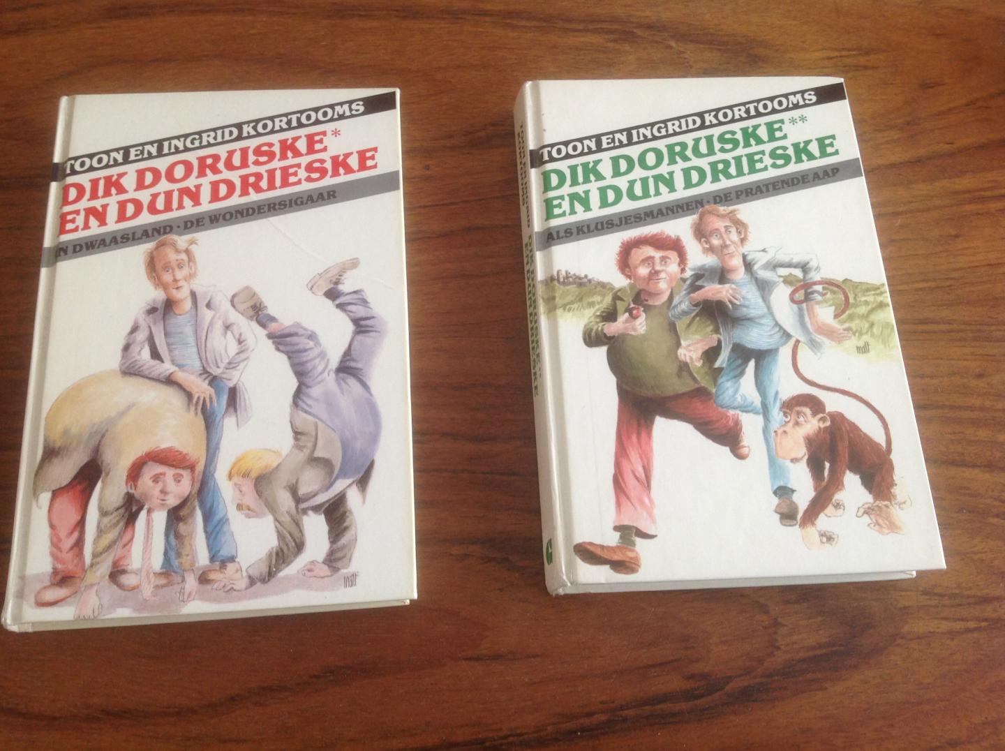 Kortooms, Toon en Ingrid Titel: - Dik Doruske en dun Drieske 1) In dwaasland-De wondersigaar 2) Als klusjesman-De pratende aap