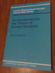 Gonshor, Harry - An introduction to the theory of surreal numbers