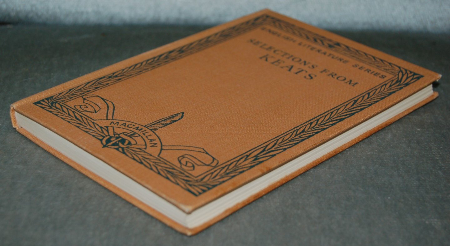 Keats, John  / Groom, Bernhard (Introduction and notes) - selections from Keats