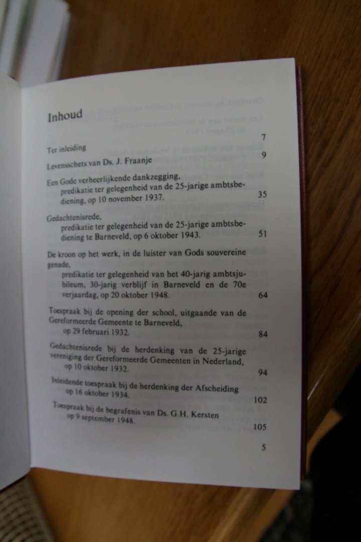 Fraanje, Ds. J. - Ter gedachtenis. Uit het leven en werk van Ds. J. Fraanje.