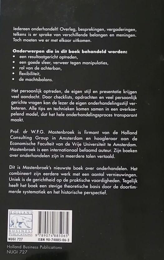 Willem Mastenbroek - Vaardiger onderhandelen / druk 1