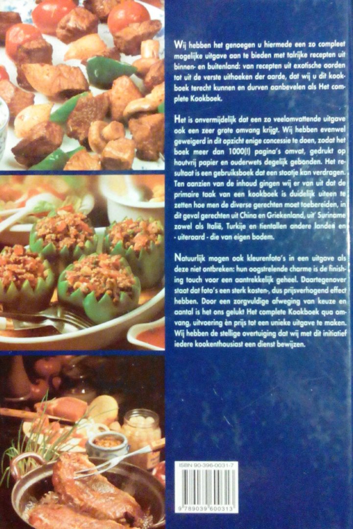 May , Maria . [ isbn 9789039600313 ] - Het Complete Kookboek . ( Met vele recepten uit Europa ,en nog uit veel meer landen  uit de wereld . )