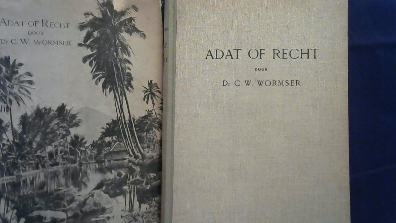 WORMSER DR. C.W. - Adat of recht 1946