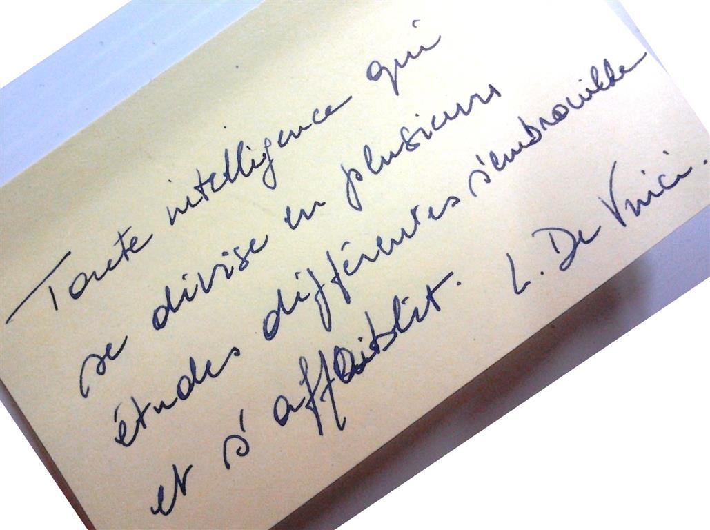 LEONARD DE VINCI - Maximes, fables et devinettes