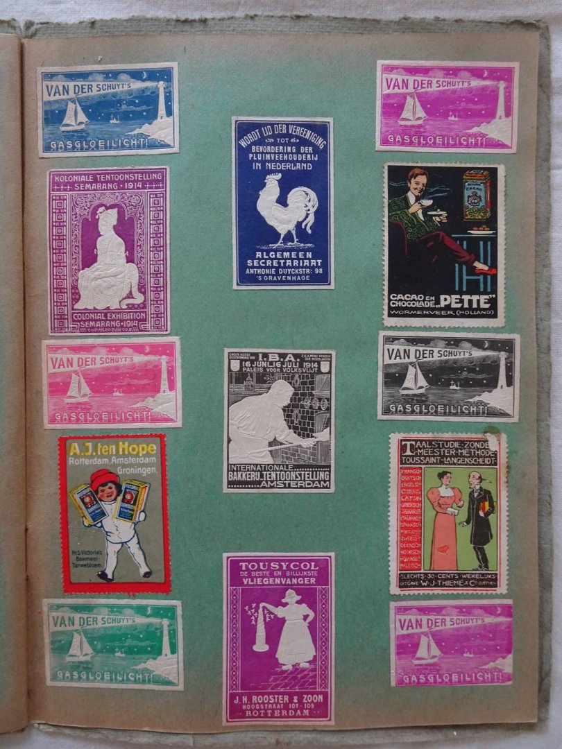 N.n.. - Sluitzegel Album. Ca. 235 sluitzegels.