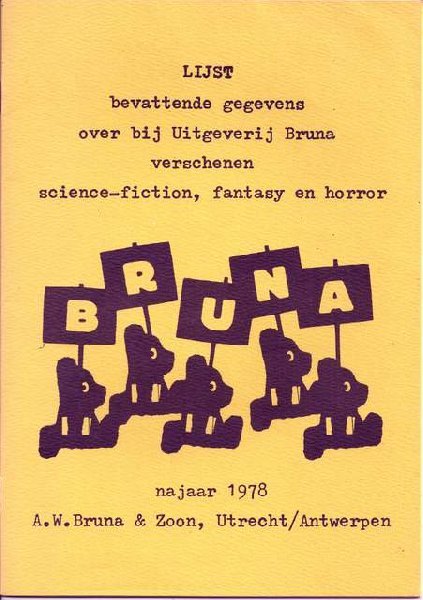 Linden, Vincent van der (samensteller) - Lijst bevattende gegevens over bij uitgeverij Bruna verschenen science-fiction, fantasy en horror