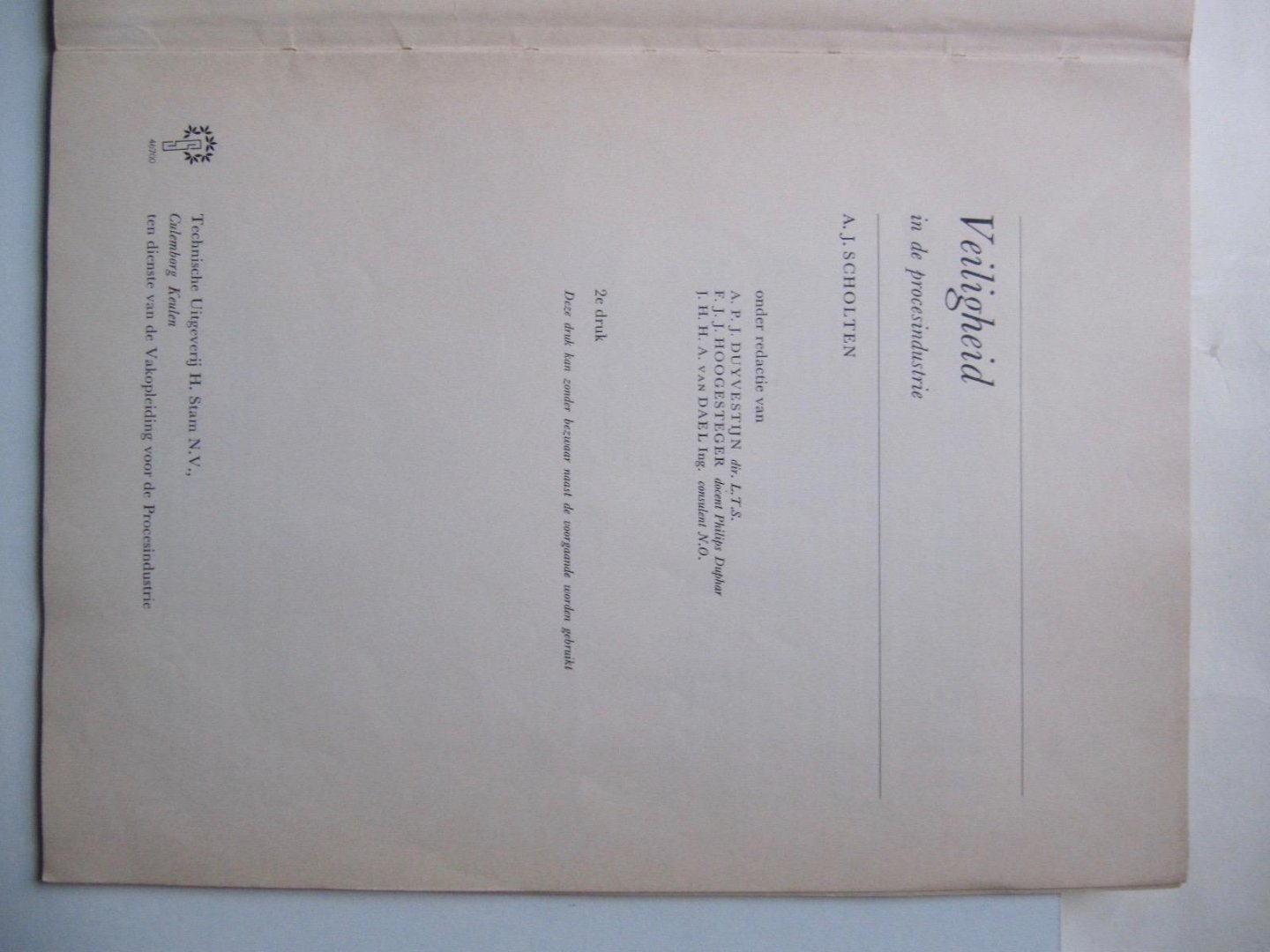 A.J. Scholten - Veiligheid in de procesindustrie