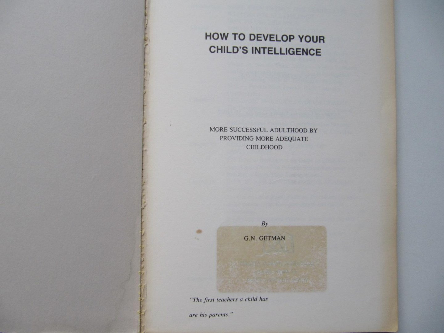 G.N. Getman - How to develop your child's intelligence