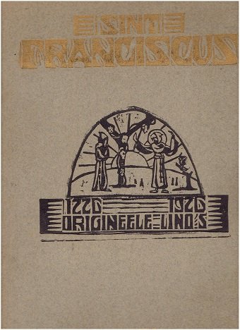 REINALD: OFM , Fr - S. Franciscus-Map. [1226 -1926]. Origineele lino's door P. Fr. Reinald Rats O.F.M. - Lino's met de hand gedrukt en gekleurd.