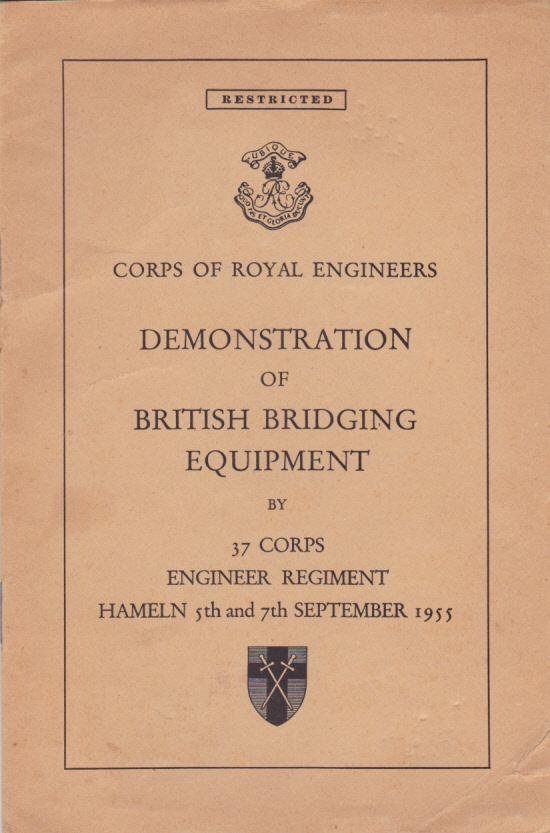  - Demonstration of British bridging equipment by 37 corps Engineer Regiment Hameln 5th and 7th september 1955