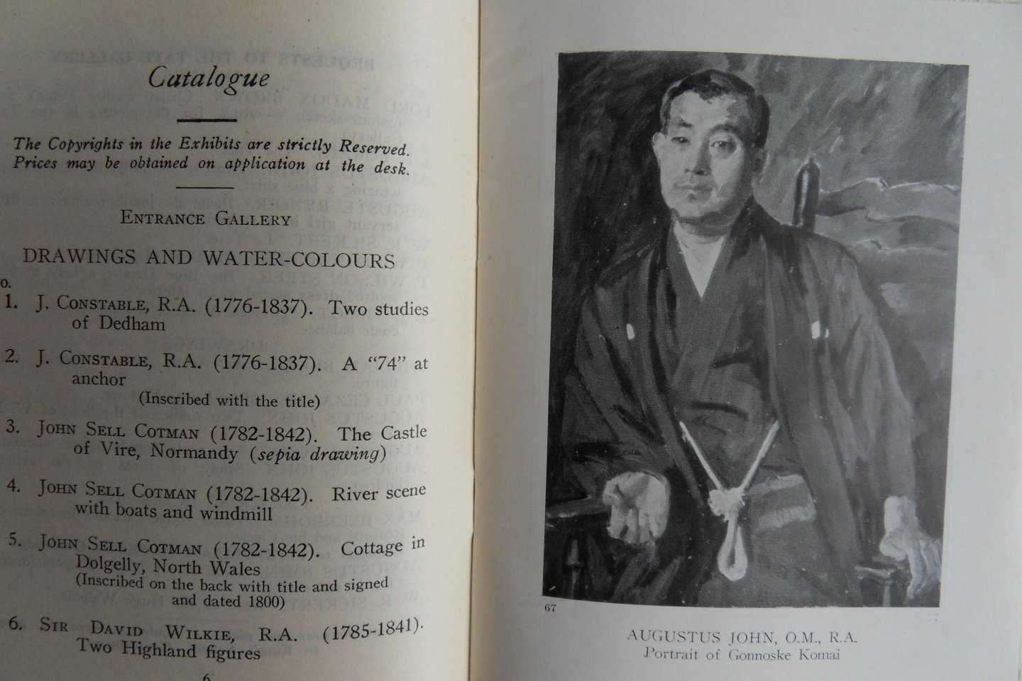 Priestley, J.B. (preface). - Catalogue of an Exhibition of the Art Collection of the Late Sir Hugh Walpole, C.B.E. - Paintings, Drawings ans Sculpture. - Part One.