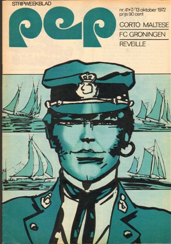 Diverse auteurs - PEP 1972 nr. 41, stripweekblad, 7/13 oktober met o.a. DIVERSE STRIPS (ASTERIX/LUC ORIENT/RAVIAN/ LUCKY LUKE)/ BOLLAND & BOLLAND/ FC GRONINGEN (POSTER 2 p.)/CORTO MALTESE(COVER TEKENING), goede  staat