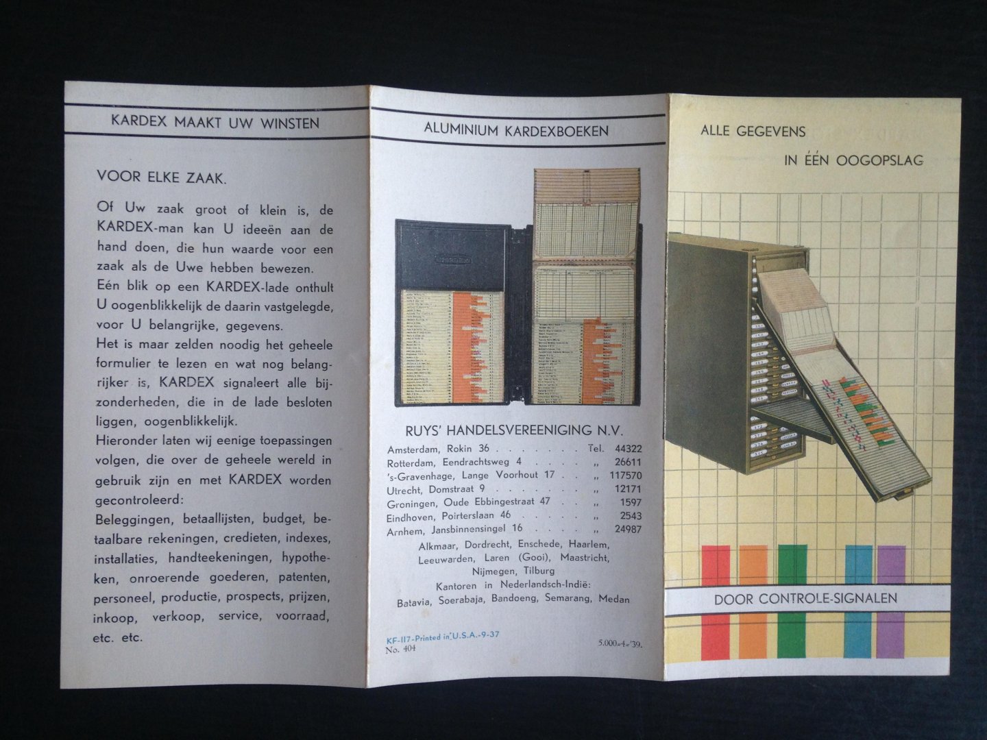 Folder - Kardex, Ruys’ Handelvereeniging NV