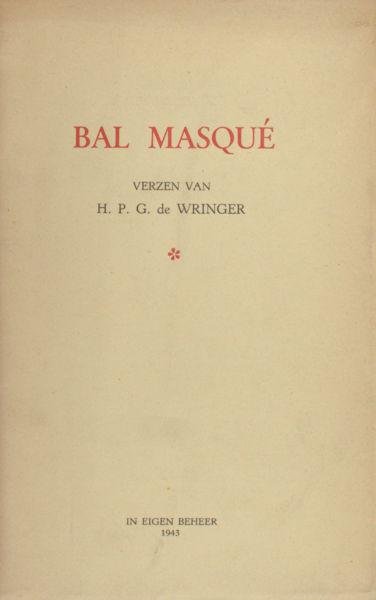 Wringer, H.P.G. de. - Bal masqué.