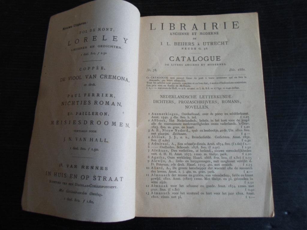 Catalogus  nr 78 - Oude en Nieuwe Boeken Nederlandsche Taal-en Letterkunde