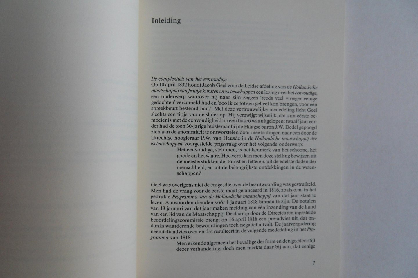 Geel, Jacob. [ Uitgegeven door W. van den Berg, m.m.v. D.C.A.J. Schouten. ]. - Over het eenvoudige. Jacob Geel. [ 1820 ]. [ Genummerd ex. 72 / 1000 ].