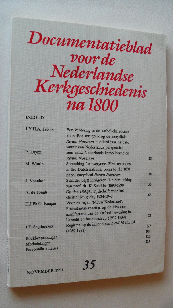 Redactie - Documentatieblad voor de Nederlandse Kerkgeschiedenis na 1800