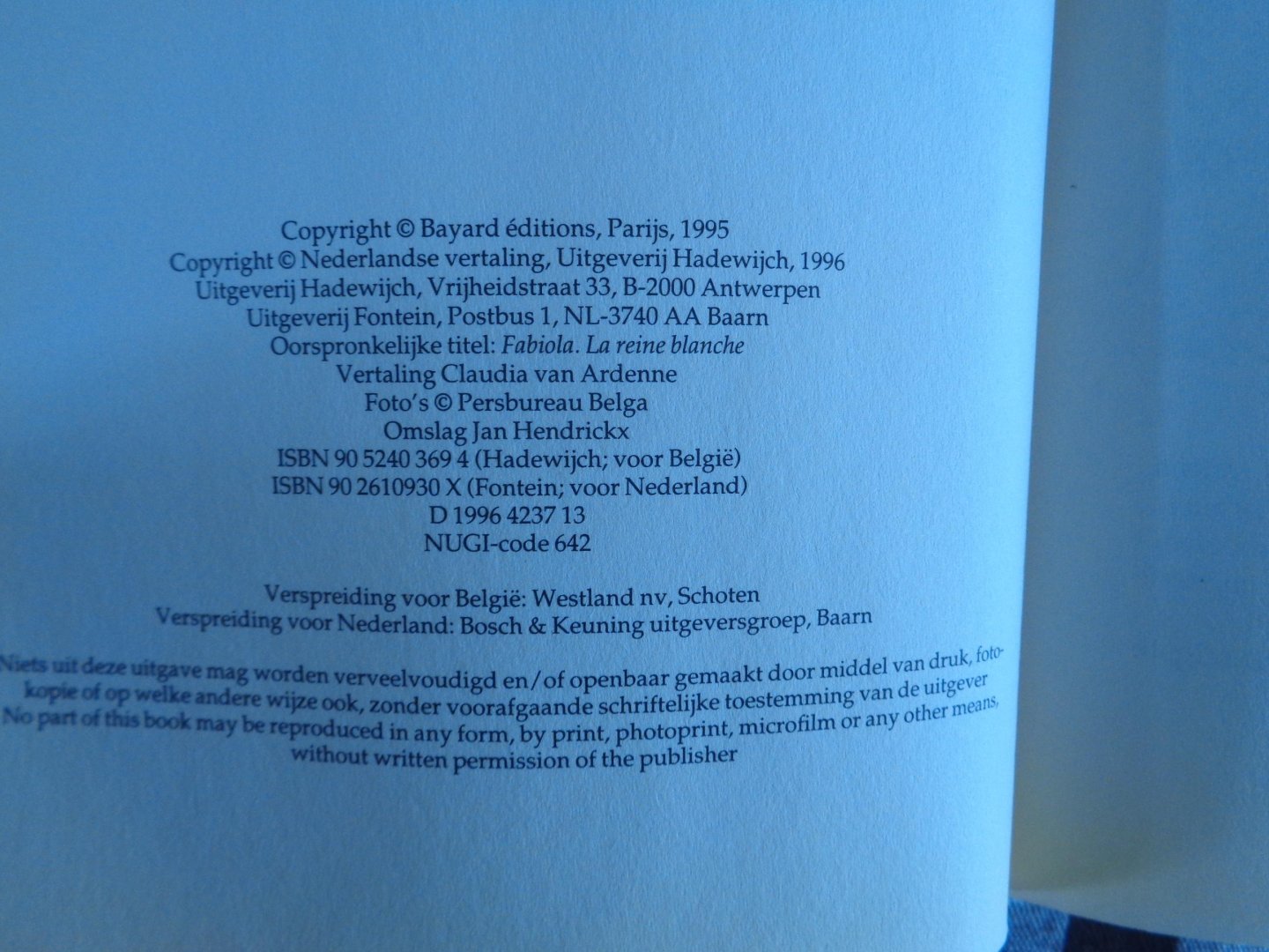 philippe seguy-antoine michelland-claudia van ardenne - Fabiola  koningin in het wit