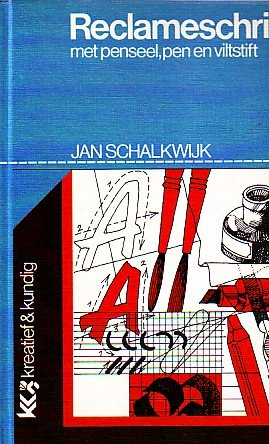 J Schalkwijk - Reclameschrift met pen, penseel en viltstift