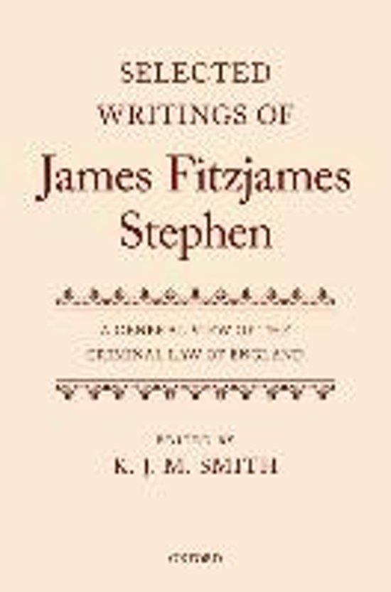Stephen, James Fitzjames. - A general view of the criminal law of England.