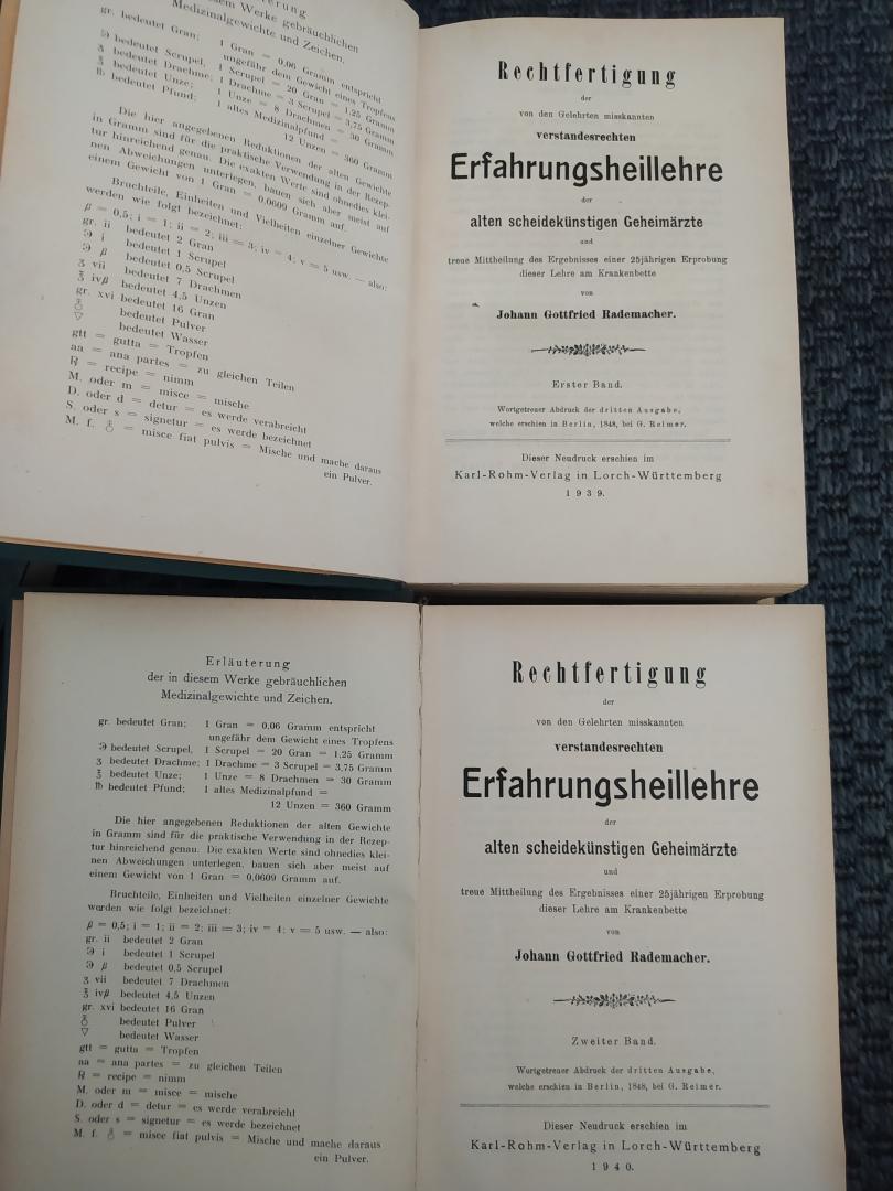Rademacher, Johann Gottfried - Rechtfertigung der von den Gelehrten misskannten verstandesrechten Erfahrungsheillehre der scheidekunstigen Geheimartze