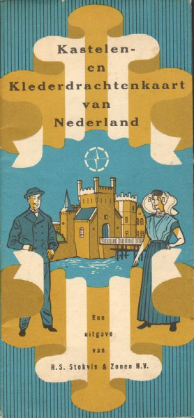 Diverse auteurs - Kastelen- en Klederdrachtenkaart van Nederland, uitvouwbare kaart , goede staat