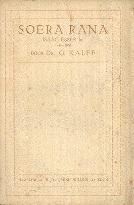 Kalff, Dr. G. - Soera Rana (Isaac Esser Jr.) 1845-1920
