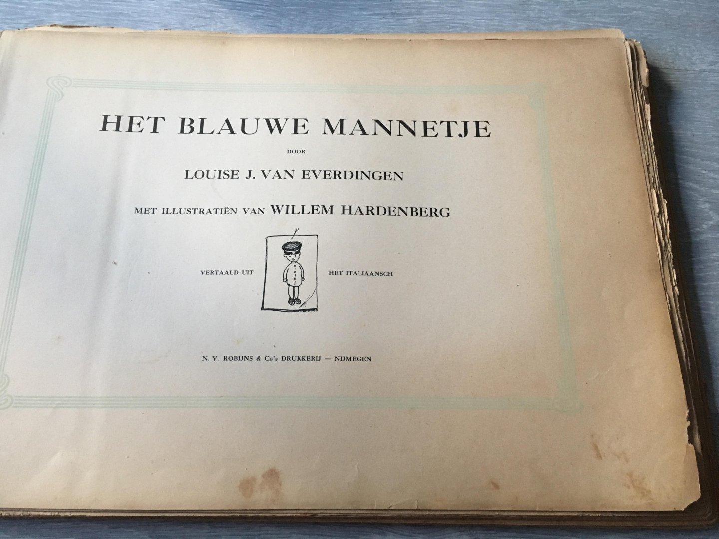 Louise J. Van Everdingen, illustratien; Willem Hardenberg - Het Blauwe mannetje