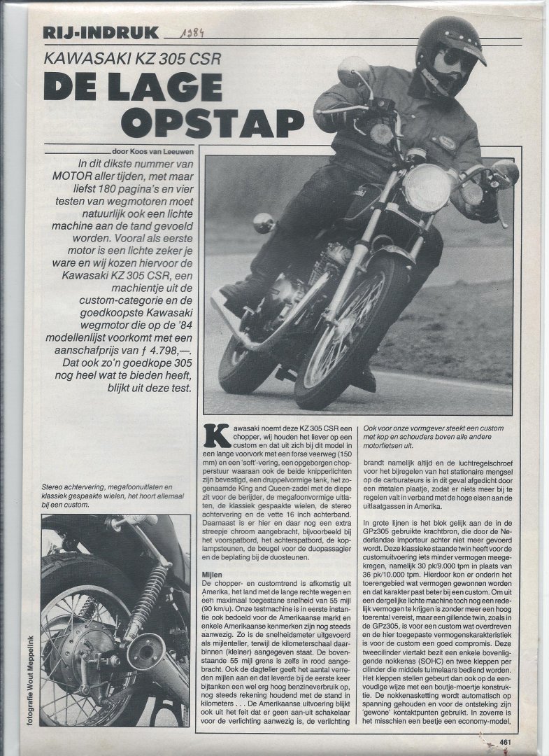 Leeuwen, Koos van - Kawasaki KZ 305 CSR - Rij-indruk