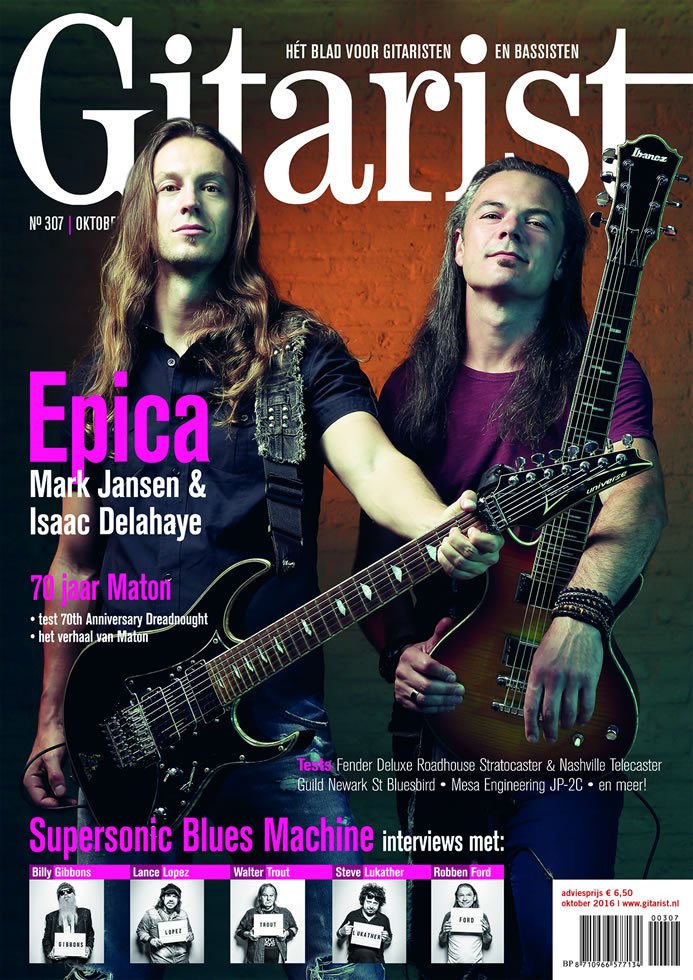  - De gitarist blad gitaristen no 307[ okt. 2016] Epica- Marc Jansen & Isaac Delahay