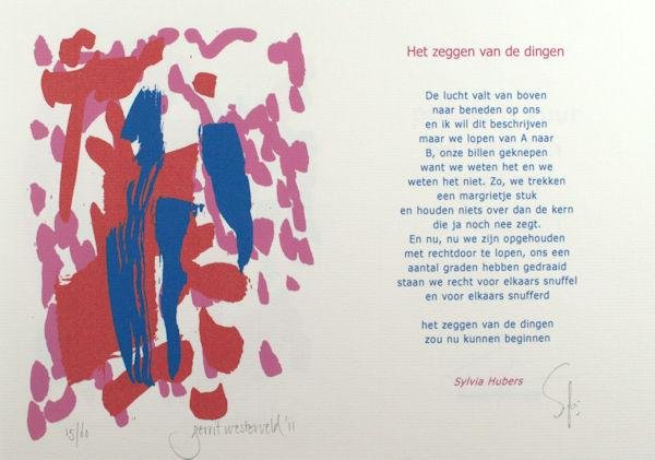 Hubers, Sylvia. - Het zeggen van de dingen.