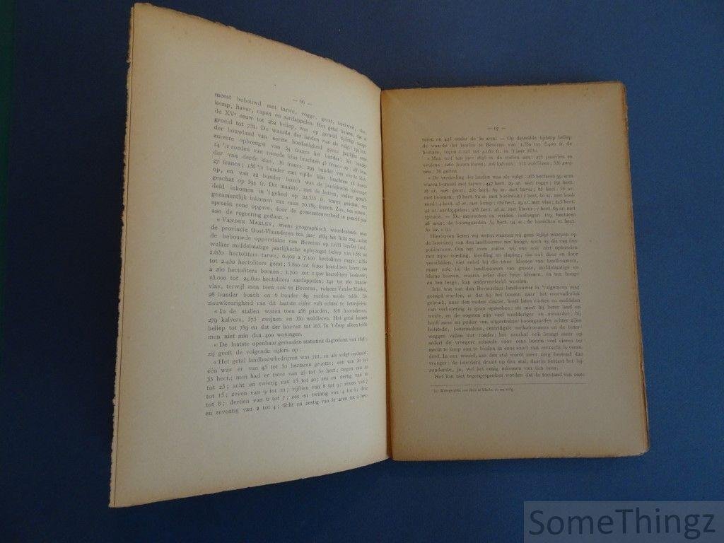 Richard Pypers. - Beveren-Waes. Onderwijs. Bijzonderheden over de Beversche bevolking inzonderheid over den landman. Verdienstelijke mannen. 11 februari 1911.
