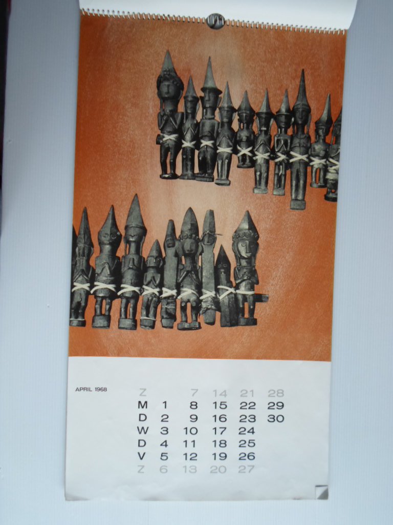  - Kalender Delfts Ethnografisch Museum 1968