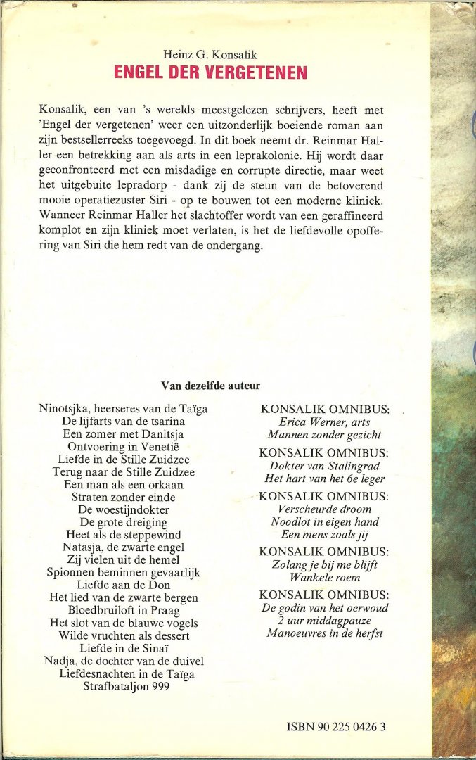 Konsalik, Heinz G  .. Vertaling van Pieter Grashoff - Engel der vergetenen