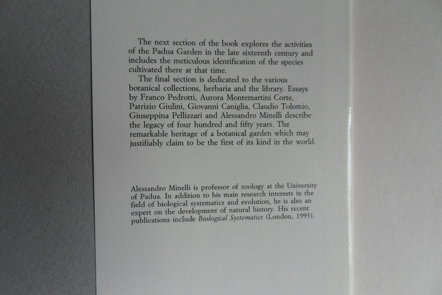 Minelli, Alessandro (editor). - The Botanical Garden of Padua 1545 - 1995.
