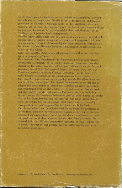 Boets, Jozef .. Directeur Prof Dr R.F. Lissens - Gezelles leermaren, Journalistiek werk uit 1881  .. Van Guido Gezelle  Nummer 5