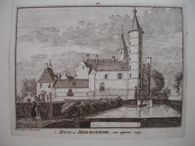 Heemstede. - 't Huis te Heemstede, van agteren, 1752.