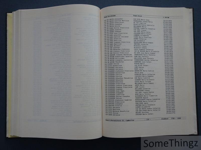 E. Aerts - Parochieregisters St. - Lambertus Eindhout-Laakdal. 1715-1922.