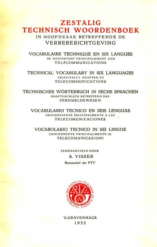 Visser, A. - Zestalig Technisch Woordenboek (telecommunicatie)
